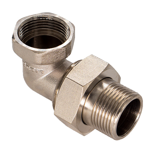 Соединитель с накид. гайкой угловой   1/2" г/ш CTM