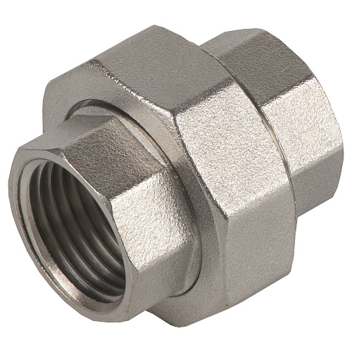 Муфта латунная резьбовая разъемная с накидной гайкой  3/4" г/г CTM