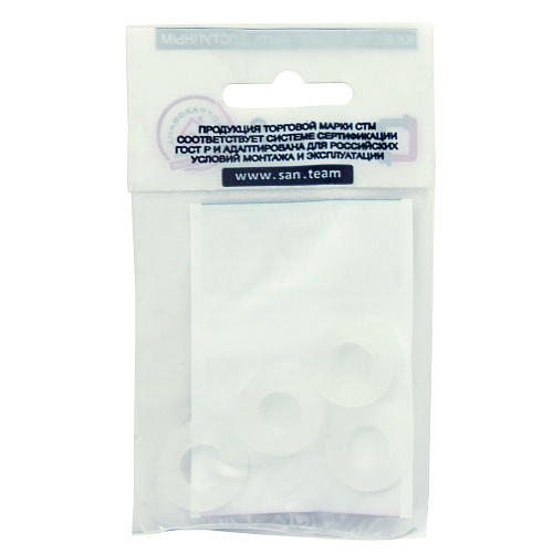 Прокладка 1/2" силикон белый 19х10х2 мм (6шт) СТМ