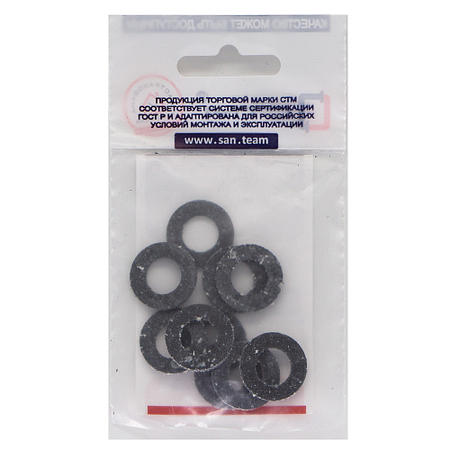 Прокладка 1/2" паронит 19х10х2 мм (10шт) СТМ