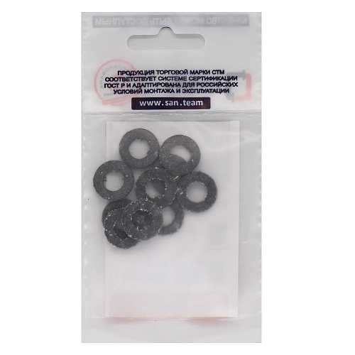 Прокладка 3/8" паронит 15х8х2 мм (10шт) СТМ