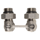 Мультифлекс,  узел для нижнего углового подключения,  (Н-образный) с шаровым краном ONDO_2