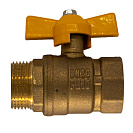 Кран шаровой для газа 1" г/ш бабочка ОПТИМА ГАЗ_1