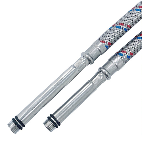 Подводка д/смес.удлиненный штуцер (10см и 8 см) сталь 1/2"xM10x80 см CTM (пара)