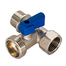 Кран шаровой для бытовых приборов 1/2"x3/4"x1/2" г/ш/ш флажок,  никел. СТМ_4