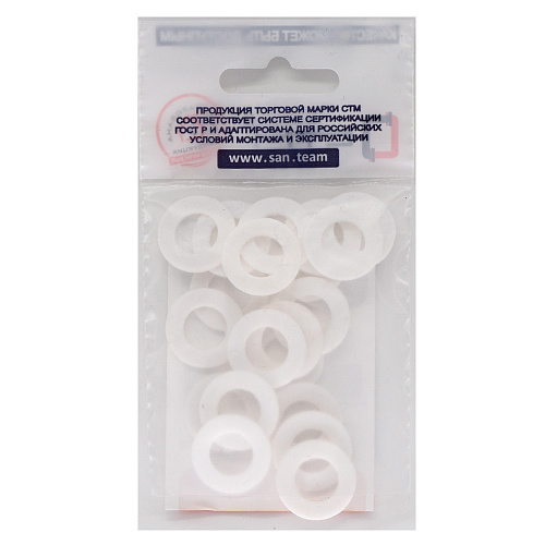 Прокладка 1/2" фторопласт 19х10х2 мм (20шт) СТМ