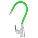 Смеситель FLOE FK234-GG для кухни,  40 мм,  на гайке,  с боковой ручкой,  с гибким салатовым изливом_1