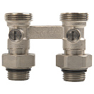 Мультифлекс,  узел для нижнего прямого подключения,  (Н-образный) с шаровым краном ONDO_1