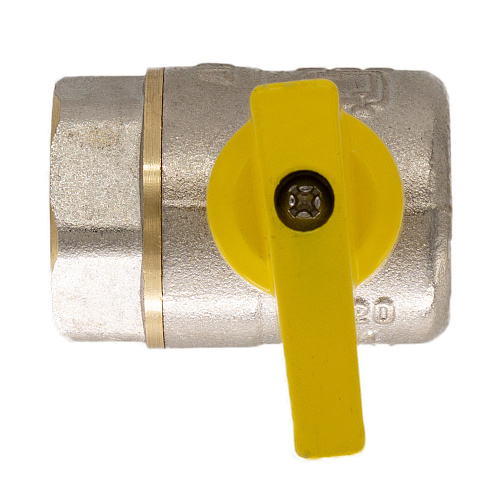 Кран шаровой для газа угловой 1/2" г/г бабочка CTM ГАЗ