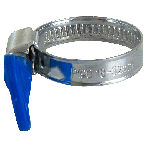 Хомут стальной винтовой с барашком 1-1/4" (18-32мм) 9мм СТМ