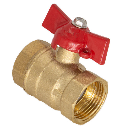 Кран шаровой для воды 1" г/г бабочка ОПТИМА