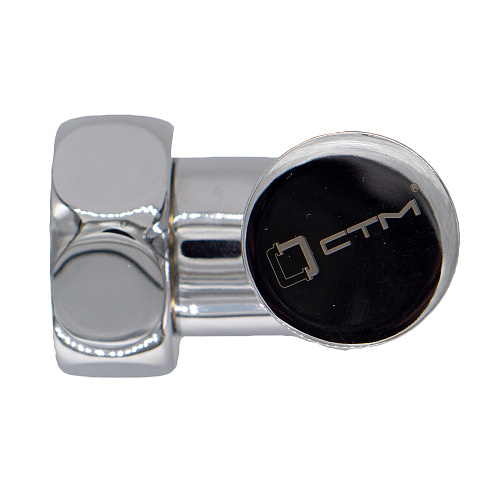 Вентиль угл. 1"х3/4" г/г ручка-цилиндр для п/с хром. СТМ ТЕРМО