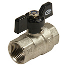 Кран шаровой для воды 1" г/г бабочка,  никель,  ONDO