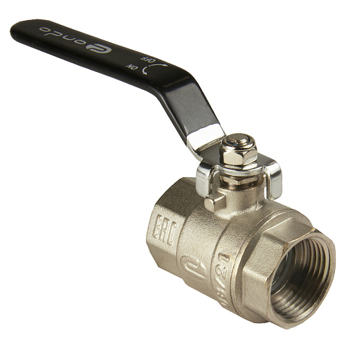 Кран шаровой для воды 1" г/г рычаг, никель, ONDO