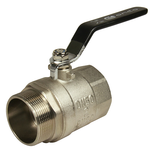 Кран шаровой для воды 2" г/ш рычаг, никель, ONDO