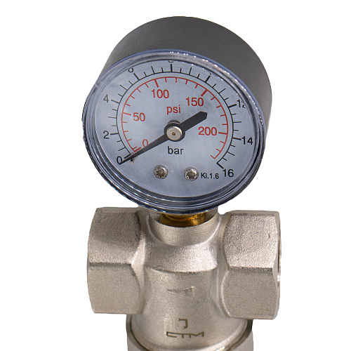 Фильтр самоочищающийся с манометром для гор. и хол. воды 1/2" СТМ ТЕРМО