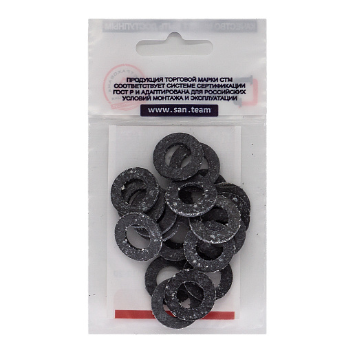 Прокладка 1/2" паронит 19х10х2 мм (20шт) СТМ