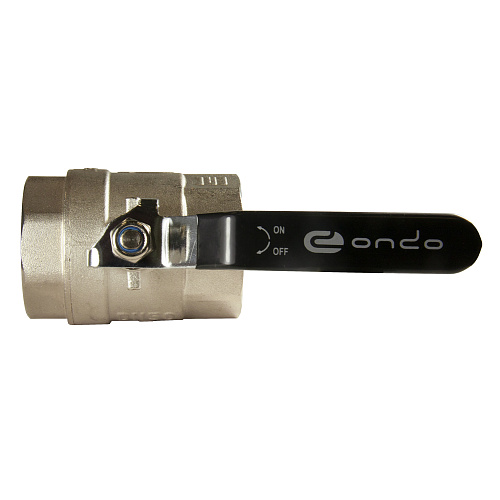 Кран шаровой для воды 2" г/г рычаг, никель, ONDO