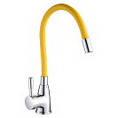 Смеситель ROEGEN RD014Y для кухни,  40 мм,  на гайке,  с боковой ручкой,  с гибким желтым изливом_1