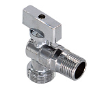 Кран шаровой для бытовых приборов угл. 1/2"х3/4" ш/ш с обратным клапаном и отражат. бабочка,  хромированный СТМ_4