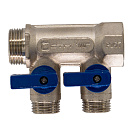 Коллектор 2 выхода шар.кран (наружная резьба) 3/4"х1/2" СТМ_1