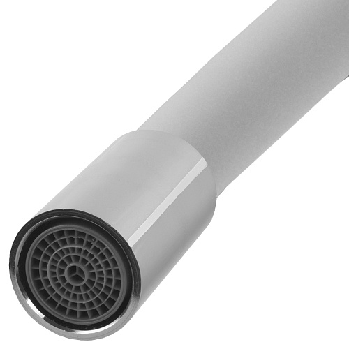 Смеситель FLOE FK234-DW для кухни, 40 мм, на гайке,с бок.штыревой ручкой,с гибким белым изливом